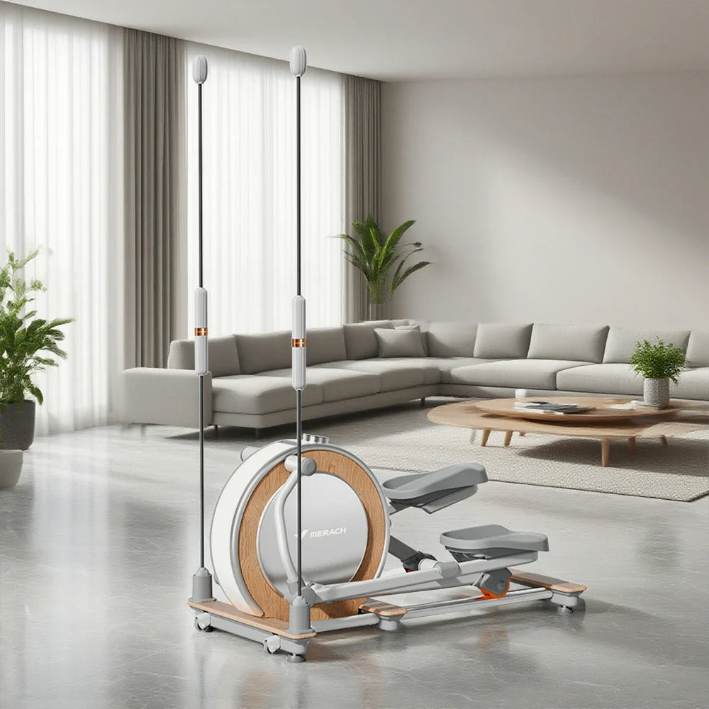 FITPRO Compact for Silent Levels, Capacity Vertical Foldable - Drive, Design, Electromagnetic 150kg Resistance Elliptical 32 Home Fitness