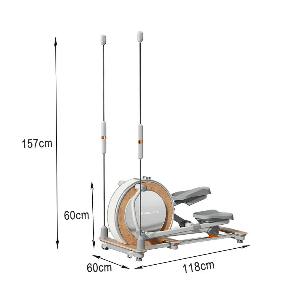 FITPRO Compact for Silent Levels, Capacity Vertical Foldable - Drive, Design, Electromagnetic 150kg Resistance Elliptical 32 Home Fitness
