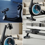 FITPRO Water-Magnetic Machine Resistance 150kg Belt - Rowing Alloy Silent 32-Level Dual Rail, Drive, Aluminium Smart Control, Capacity