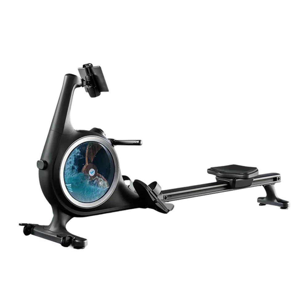 FITPRO Water-Magnetic Machine Resistance 150kg Belt - Rowing Alloy Silent 32-Level Dual Rail, Drive, Aluminium Smart Control, Capacity