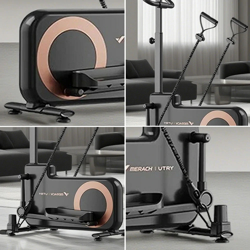 FITPRO Home Exercise Bike Trainer - 32-Level Magnetic Resistance, Self-Powered System, Compact Space-Saving Design with Tablet Holder - Dark Gray
