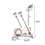 FITPRO Home Exercise Bike Trainer - 32-Level Magnetic Resistance, Self-Powered System, Compact Space-Saving Design with Tablet Holder - Cream Yellow