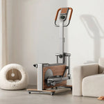 FITPRO Luxury Compact Black - Elliptical System, 32 Trainer Self-Powered Resistance Frame, Walnut Foldable Levels, Design