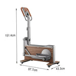 FITPRO Luxury Compact Black - Elliptical System, 32 Trainer Self-Powered Resistance Frame, Walnut Foldable Levels, Design