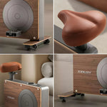 FITPRO Silent Seat Spin Home Frame, - for Pneumatic Levels, Bike Walnut Black 8 Resistance Adjustment Magnetic Fitness