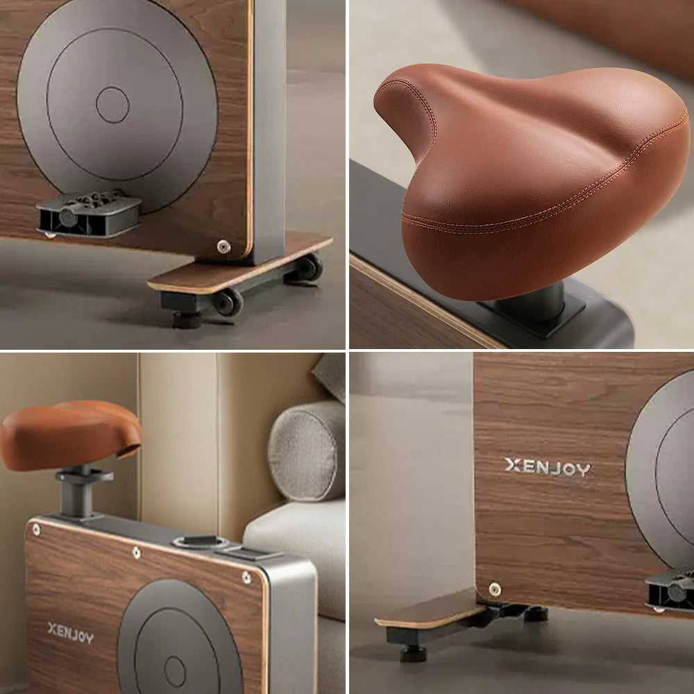 FITPRO Silent Seat Spin Home Frame, - for Pneumatic Levels, Bike Walnut Black 8 Resistance Adjustment Magnetic Fitness