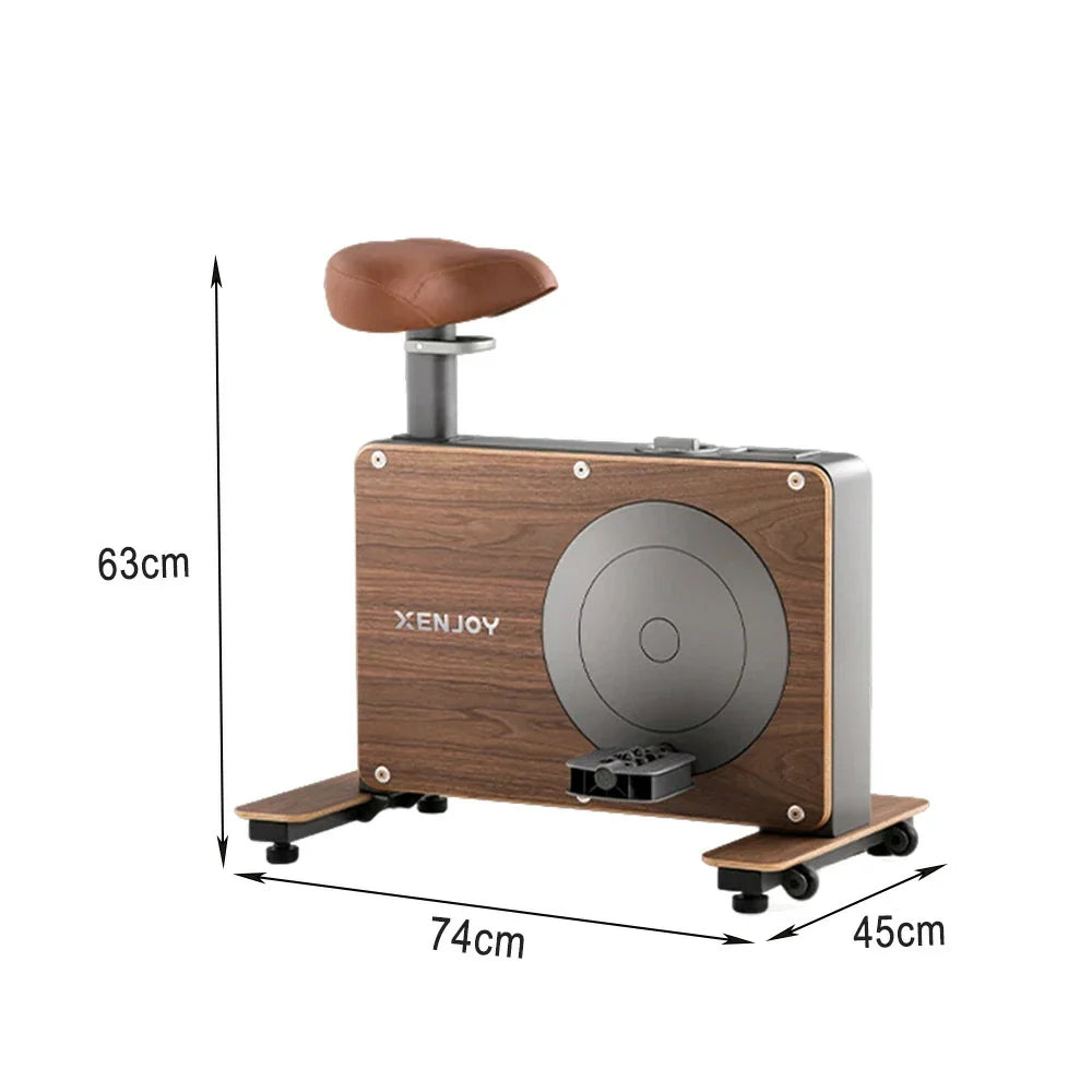 FITPRO Silent Seat Spin Home Frame, - for Pneumatic Levels, Bike Walnut Black 8 Resistance Adjustment Magnetic Fitness