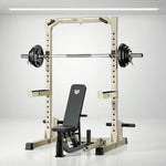 MERIDIAN Multi-Function - Levels, with 19 Bench Bench Design Pull-Up, Rack Height Power Space-Saving Squat, Press, - Beige