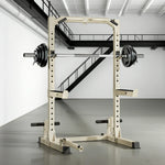 MERIDIAN Home Includes Squat Pull-Up, - Power - Gym 400kg Barbell 200kg 19 Levels, Height Capacity, Rack Beige