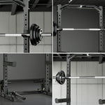 MERIDIAN Home Rack - 19 Height Squat Barbell Capacity, Power Gym 200kg Levels, 400kg Pull-Up, Includes Black