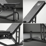 FITPRO Adjustable 300kg - Max Height, Weight - Bench for Training 7-Level Load Black