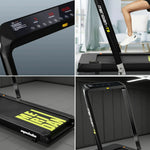 FITPRO Foldable Home Treadmill Bluetooth Wide Load, Max - 68cm Deck, Speaker - 300kg Black