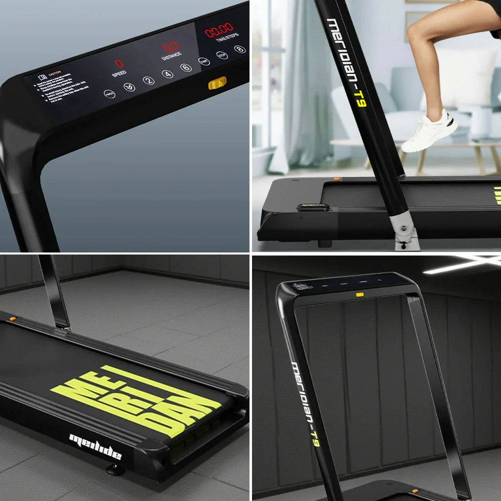 FITPRO Foldable Home Treadmill Bluetooth Wide Load, Max - 68cm Deck, Speaker - 300kg Black