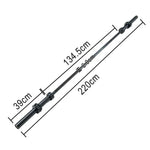 FITPRO 700LB 2.2M Barbell Grip, Needle 1.8M Black - Coating, Straight Non-Slip Strength Heavy-Duty Bearings, Training