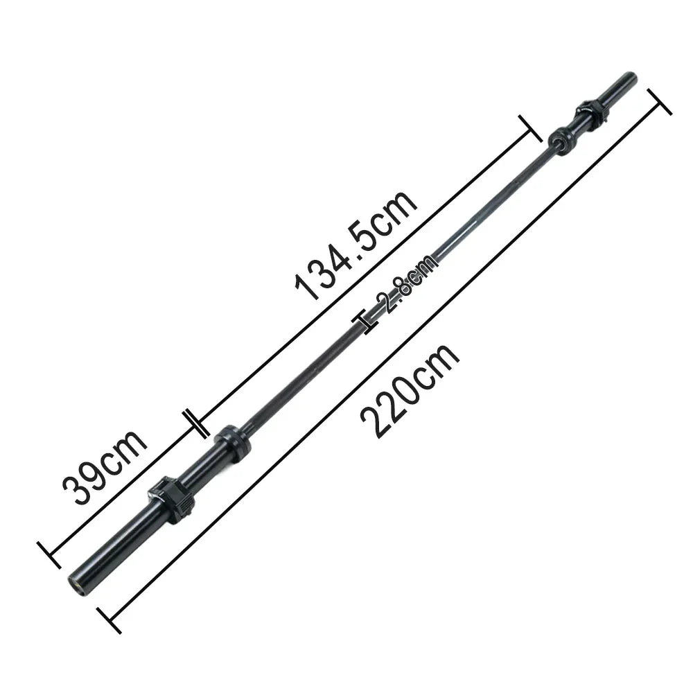 FITPRO 700LB 2.2M Barbell Grip, Needle 1.8M Black - Coating, Straight Non-Slip Strength Heavy-Duty Bearings, Training