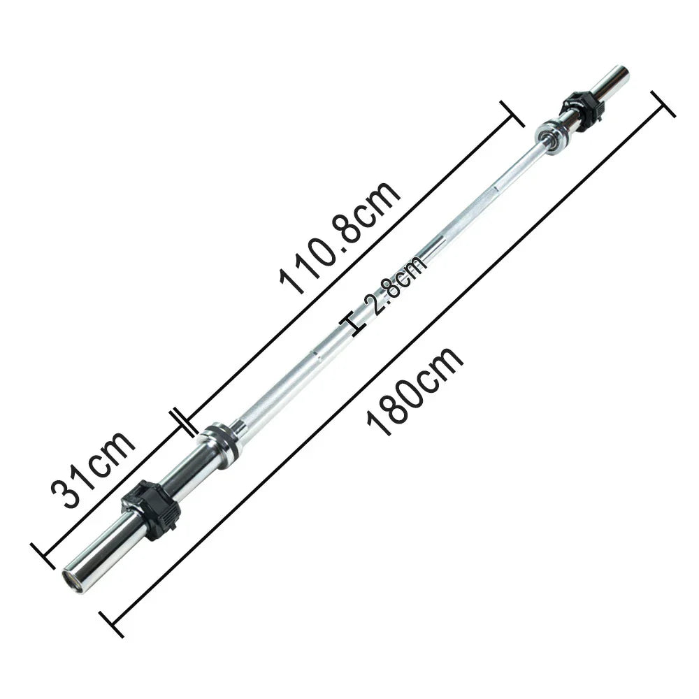 FITPRO 700LB Coating, Barbell Straight Non-Slip Strength Bearings, Grip, 1.8M 2.2M Heavy-Duty - Chrome Needle Training