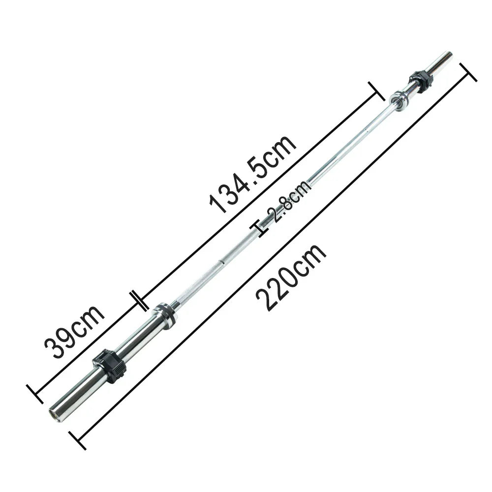 FITPRO 700LB Coating, Barbell Straight Non-Slip Strength Bearings, Grip, 1.8M 2.2M Heavy-Duty - Chrome Needle Training