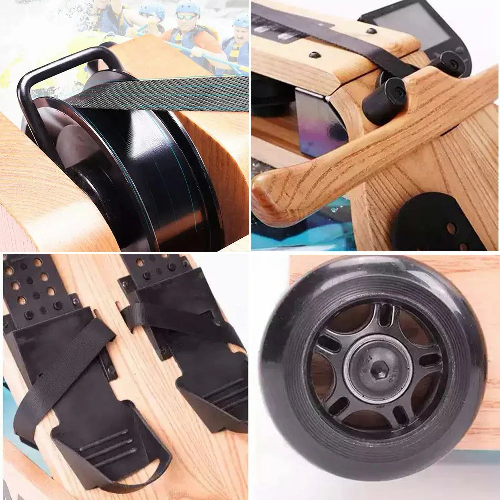 FITPRO Smart Rowing Resistance, Capacity Foldable Design, Wood Machine 18kg - 150kg Flywheel, - Stepless Finish