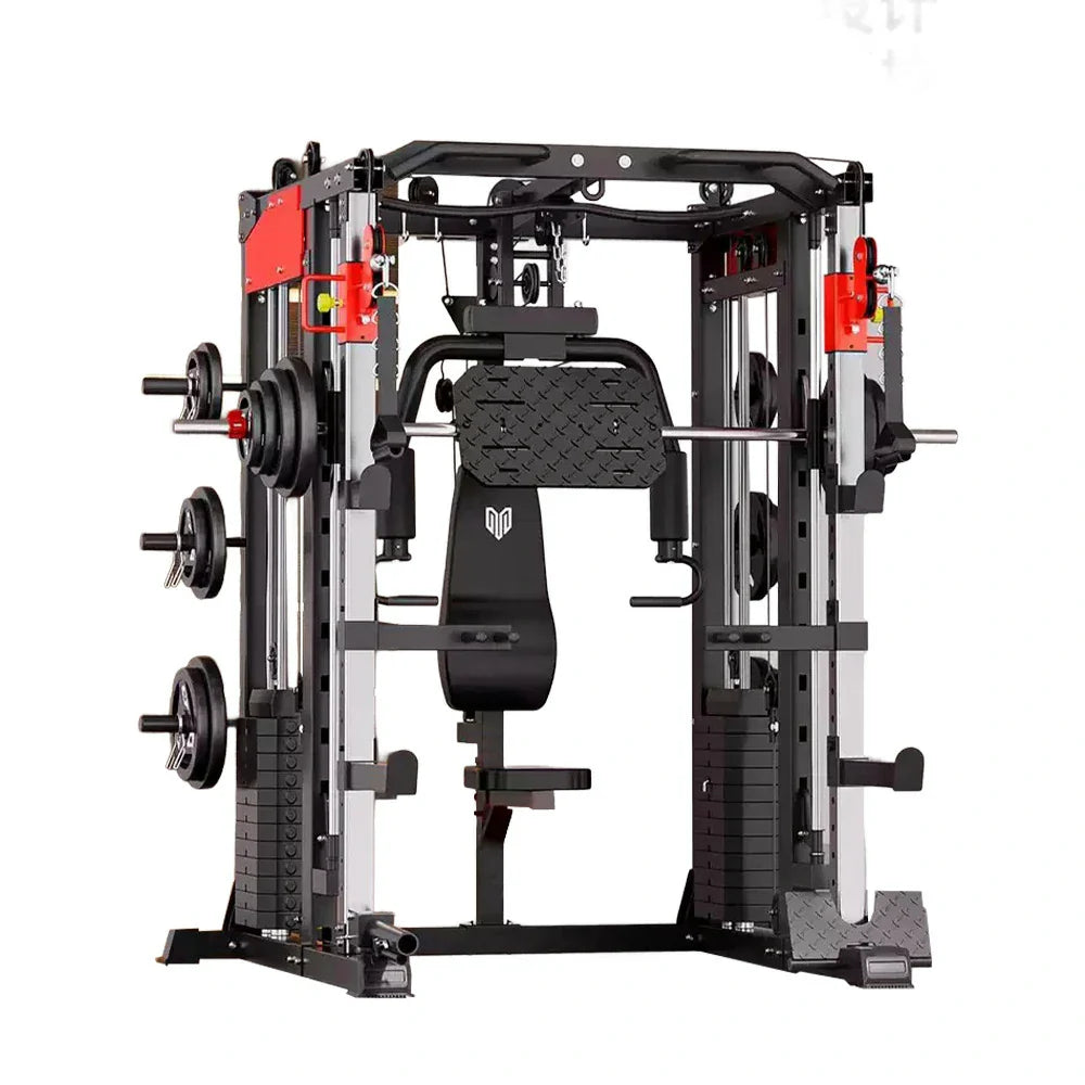 MERIDIAN Multi-Functional Gym Load, Training Home Counterweight, Full-Body Smith Machine Max 146kg 800kg - Station