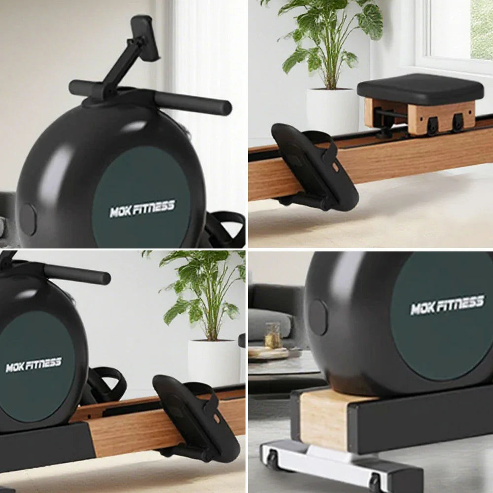 FITPRO Water Electromagnetic Capacity - Rowing Foldable Design, Levels, Resistance, 32 150kg Dual Machine - Black