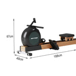 FITPRO Water Electromagnetic Capacity - Rowing Foldable Design, Levels, Resistance, 32 150kg Dual Machine - Black