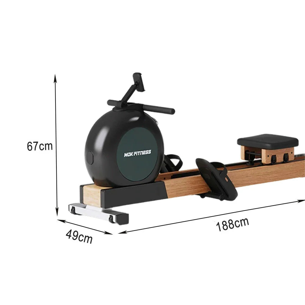 FITPRO Water Electromagnetic Capacity - Rowing Foldable Design, Levels, Resistance, 32 150kg Dual Machine - Black