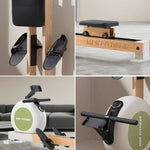 FITPRO Water Dual - 150kg Resistance, Rowing Design, Levels, Electromagnetic 32 Foldable Capacity Machine Green