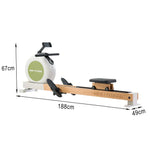 FITPRO Water Dual - 150kg Resistance, Rowing Design, Levels, Electromagnetic 32 Foldable Capacity Machine Green