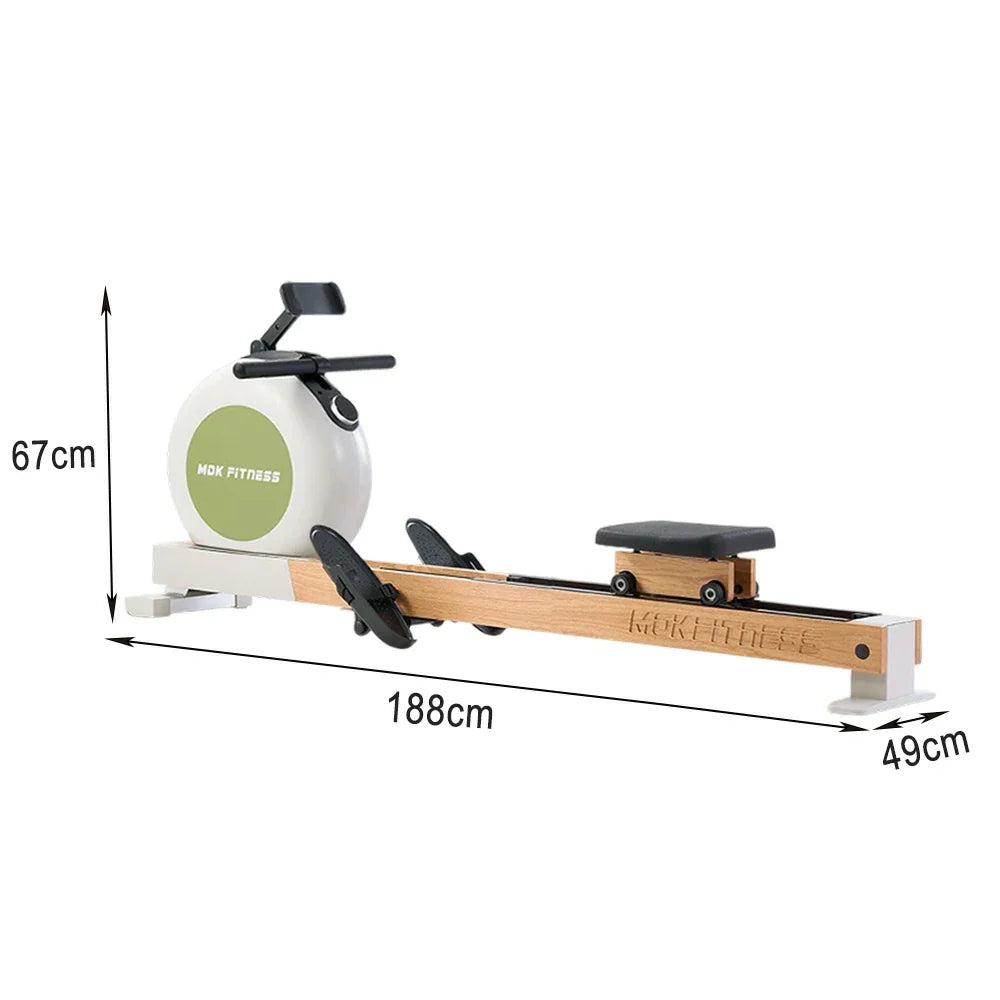 FITPRO Water Dual - 150kg Resistance, Rowing Design, Levels, Electromagnetic 32 Foldable Capacity Machine Green