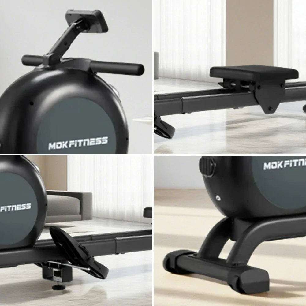 FITPRO Magnetic Design, Power, Rowing - 150kg Self-Generating Resistance, Capacity, 57kg Quiet Steel - Machine Frame Black
