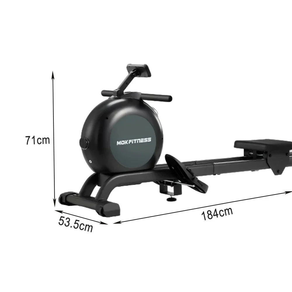 FITPRO Magnetic Design, Power, Rowing - 150kg Self-Generating Resistance, Capacity, 57kg Quiet Steel - Machine Frame Black