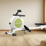 FITPRO Magnetic Wood Resistance, Machine Design, Capacity, Self-Generating 150kg Solid 57kg Quiet - Frame Rowing Power, Green