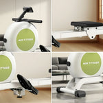 FITPRO Magnetic Wood Resistance, Machine Design, Capacity, Self-Generating 150kg Solid 57kg Quiet - Frame Rowing Power, Green