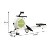 FITPRO Magnetic Wood Resistance, Machine Design, Capacity, Self-Generating 150kg Solid 57kg Quiet - Frame Rowing Power, Green