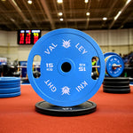 FITPRO Dual-Finish Texture, Matte Plate 15kg, Handles Ergonomic Chrome Grip - Weight Blue