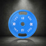 FITPRO Dual-Finish Texture, Matte Plate 15kg, Handles Ergonomic Chrome Grip - Weight Blue