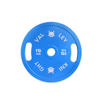FITPRO Dual-Finish Texture, Matte Plate 15kg, Handles Ergonomic Chrome Grip - Weight Blue