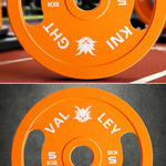 FITPRO Dual-Finish - Ergonomic Chrome Handles Matte - Texture, Grip Plate Weight 5kg, Orange