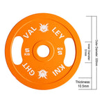 FITPRO Dual-Finish - Ergonomic Chrome Handles Matte - Texture, Grip Plate Weight 5kg, Orange
