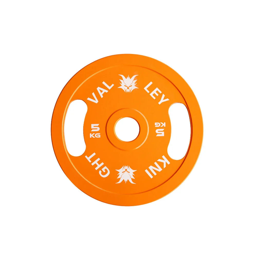 FITPRO Dual-Finish - Ergonomic Chrome Handles Matte - Texture, Grip Plate Weight 5kg, Orange