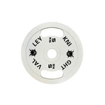 FITPRO Dual-Finish - Chrome - Weight Plate Ergonomic Grip 5kg, Matte Handles Texture, White
