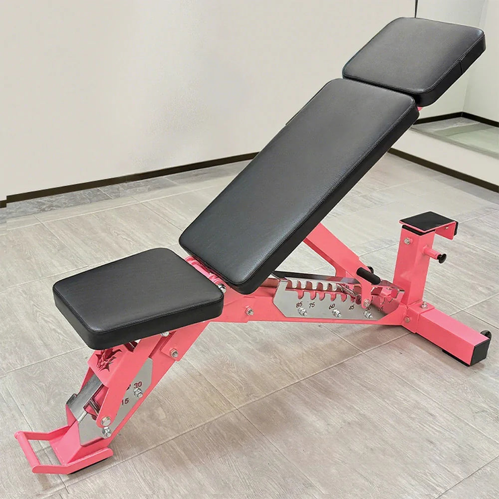 FITPRO Multi-Functional - Load Adjustable Bench 300kg Foldable Max Backrest, 2-Level - Weight Pink