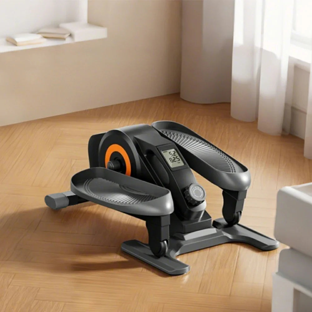 FITPRO Space-Saving 0.28m2 - Low-Impact - Home Exercise Elliptical Compact Quiet at Design, Footprint, Foldable Trainer Black