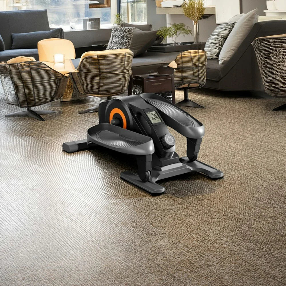 FITPRO Space-Saving 0.28m2 - Low-Impact - Home Exercise Elliptical Compact Quiet at Design, Footprint, Foldable Trainer Black