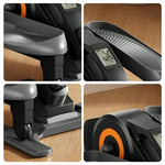 FITPRO Space-Saving 0.28m2 - Low-Impact - Home Exercise Elliptical Compact Quiet at Design, Footprint, Foldable Trainer Black