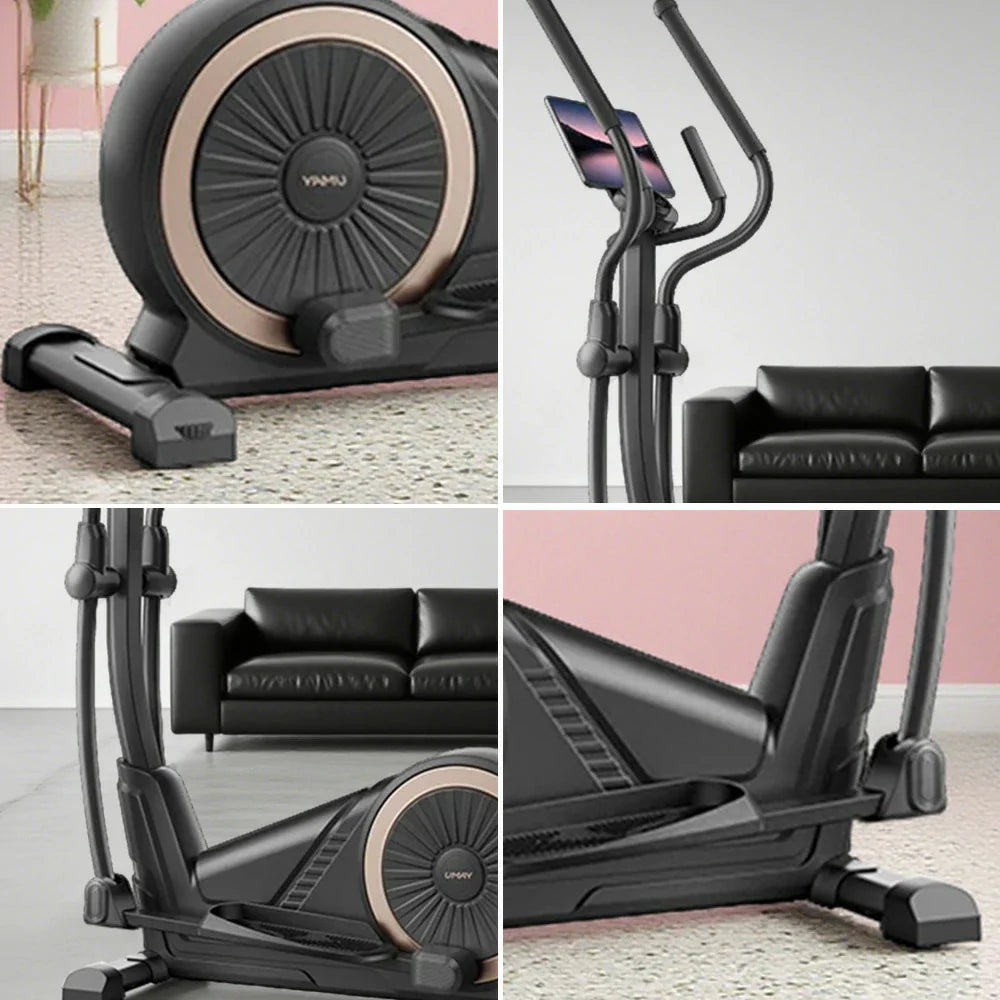 FITPRO Self-Powered Compact Cardio 36-Level Quiet Stepper - Resistance, Machine, Smart Trainer Home Fitness Black