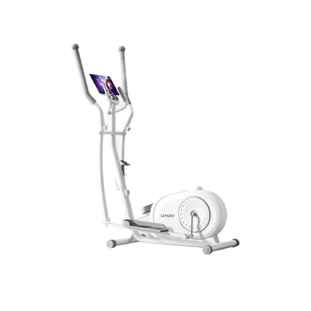 FITPRO Self-Powered Folding Elliptical Trainer - Smooth & Quiet Drive, Compact Design for Home Fitness - White
