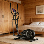 FITPRO Self-Powered Folding Elliptical Trainer - Smooth & Quiet Drive, Compact Design for Home Fitness - Black