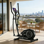 FITPRO Self-Powered Folding Elliptical Trainer - Smooth & Quiet Drive, Compact Design for Home Fitness - Black