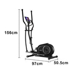FITPRO Self-Powered Folding Elliptical Trainer - Smooth & Quiet Drive, Compact Design for Home Fitness - Black